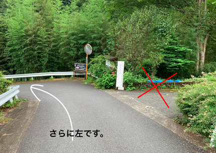 他店舗駐車場に注意する分岐