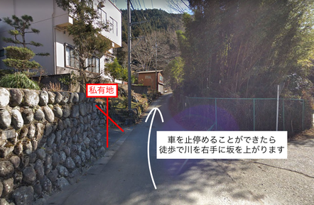 通行不可の私有地